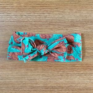 Baby Bling Bows teal llama print bow